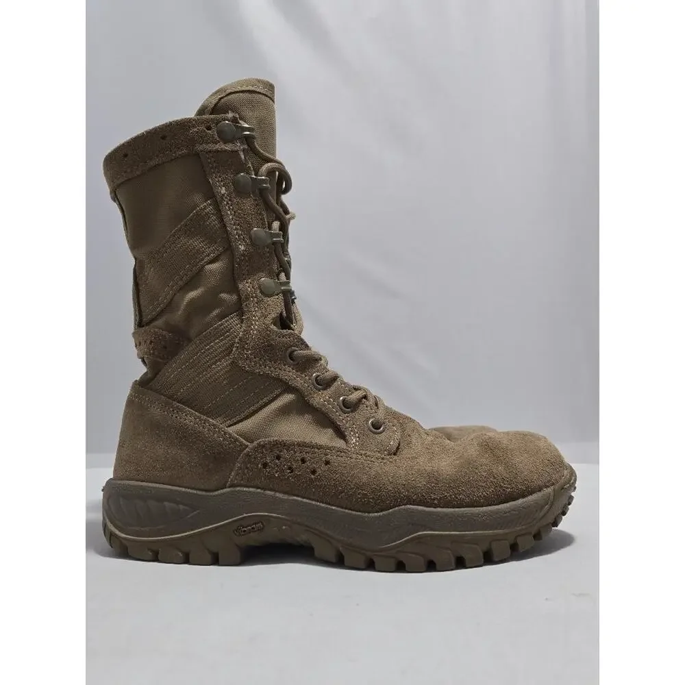 Belleville Men's 7.5R Brown Leather Military Boots USGI Steel Toe Combat #Q6q